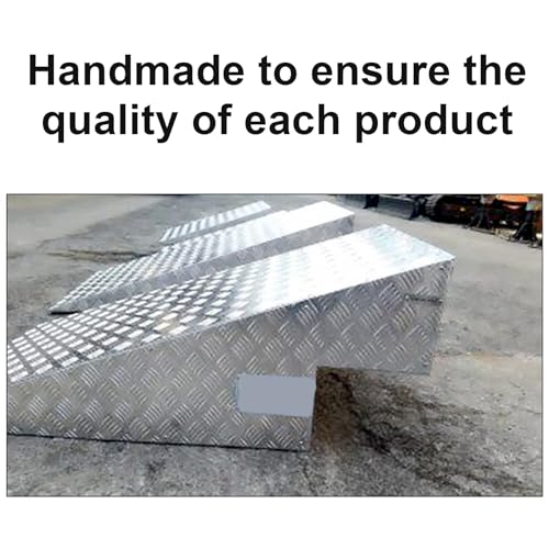 Rampas de bordillo para entrada, rampa metálica para umbral de carga con superficie antideslizante, aluminio hecho a mano, para coches/SUV/motocicleta miniatura 7