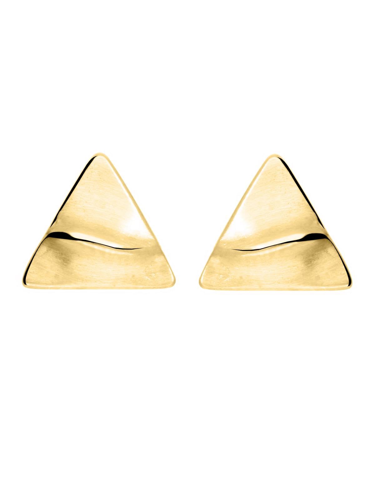 My Gold Damen Dreieck Ohrringe Echtes Gelbgold 375/750 Gold (9/18 Karat) 6mm x 7mm Triangel Damenohrringe Goldohrringe