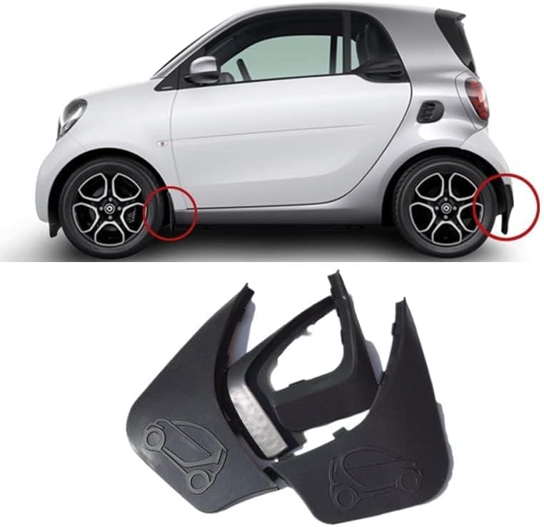 GVCIUSM 4 Stück Schmutzfänger Set Auto Für Smart Fortwo Forfour