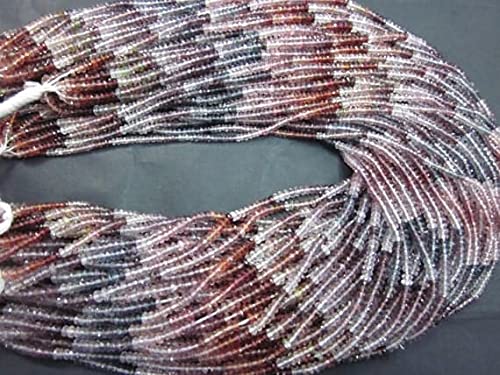 Multi spinel perles facettées 4-5mm pour création de collier en pierres naturelles