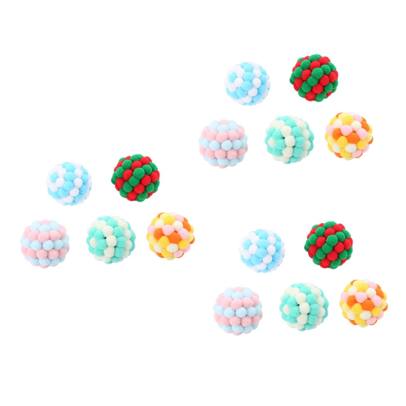 POPETPOP 15 STK Pom Pom Katzenspielzeug Katzenbälle Aus Schaumstoff Katzen-Teaser-Spielzeug Katze Spielt Katzengarn Kratzspielzeug Für Katzen Katzenfänger Spielzeug Falten Katzenkratzer