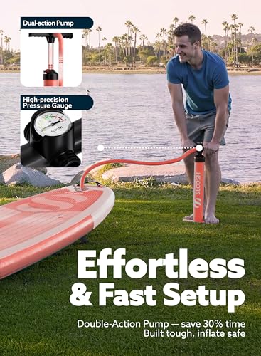 Image of SLOOSH Inflatable Stand Up Paddle Board for Adult, Inflatable Paddle Boards with Premium Accessories, Non-Slip EVA Deck, Ultra-Light Carry Bag Pump, Blow Up SUP for All Skill Levels