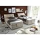 CARPINO Boxspringbett 120x200 elektrisch verstellbar, Creme - Bequemes Einzelbett mit dekorativer Steppung und Komfortschaum Topper - 120 x 110 x 234 cm (B/H/T)