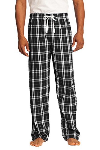 District Flannel Plaid Pant XL Black