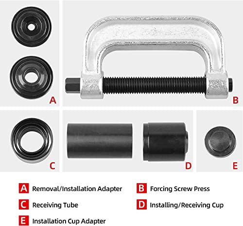 DAYUAN Kugelgelenkpresse & U-Gelenk-Entfernungswerkzeug-Set 10 TLG 4 in 1 Traggelenk Kugelgelenk Abzieher Ausdrücker 4 x 4 Radnaben Kreuzgelenke Werkzeug