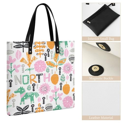 Sac à main Fleurs de Cheval le grand cabas shopper pour ne plus manquer de place - 5