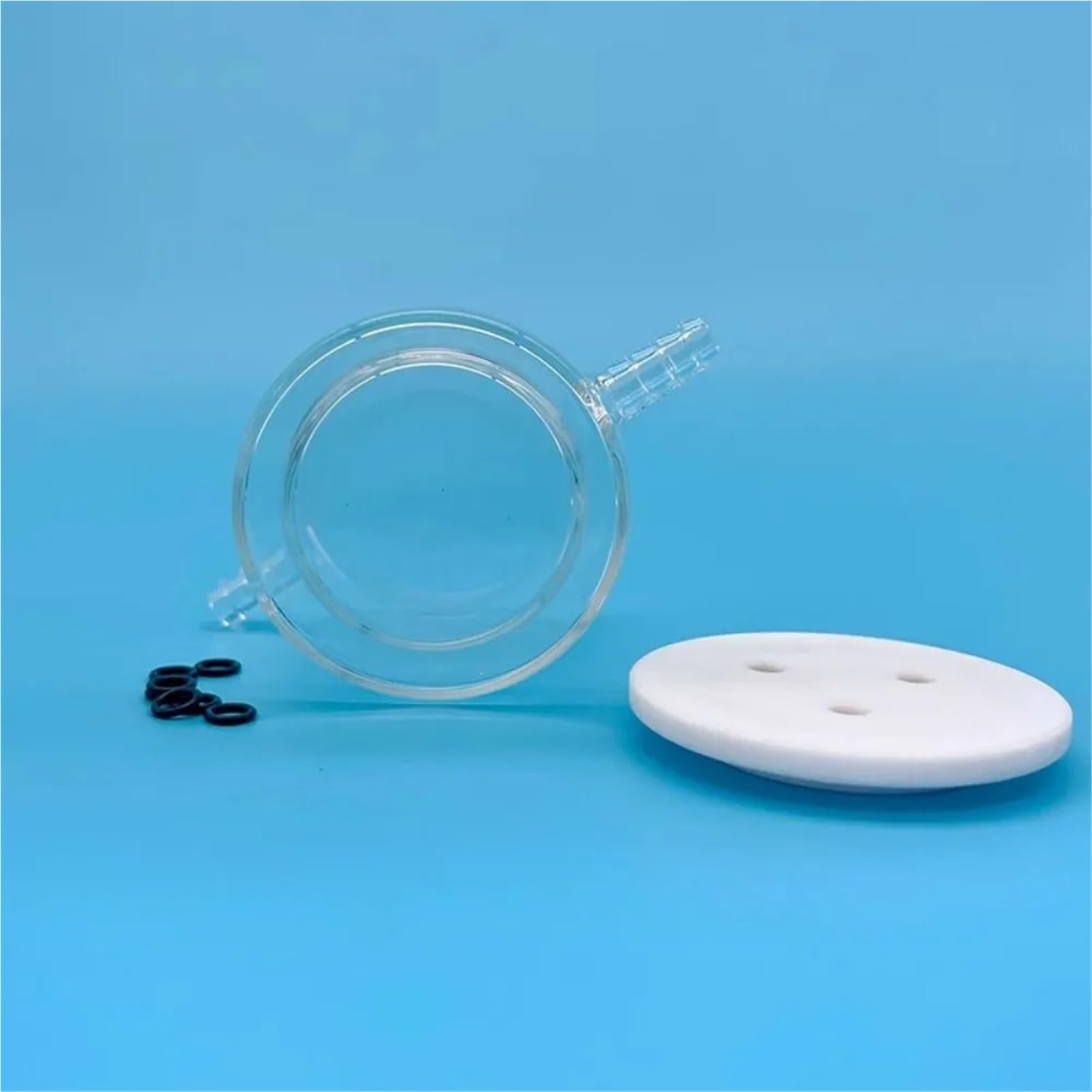 C003 Baño María electrolítico, cubierta de PTFE de cinco puertos y doble capa, celda personalizable for laboratorio(30ml)