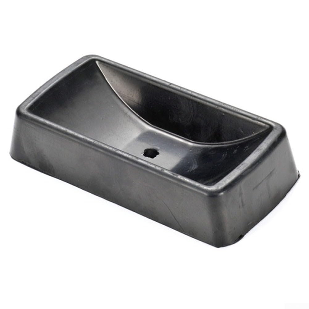 Cuña de rueda resistente para caravanas y camiones – Patín antideslizante de goma dura – Alfombrilla de rueda para estacionamiento seguro en la pendiente – 24 x 12 x 5 cm