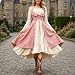 SHAOMABA Halloween Kostüm Damen Lang Kleid Gothic Mittelalter Kleidung Damen Sexy Gruselig Dresses for Women Für Halloween Horror Party Mittelalter Costume Elegant Cocktailkleid(Rosa,M)