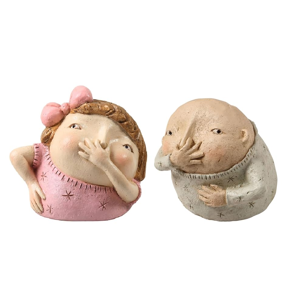 CTRLZS 2PCS Girl Holding Nose Bathroom Statue, Funny Girl Bathroom Decor Bathroom Shelf Sitters Easy Install