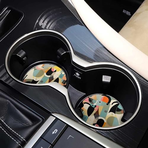 Posavasos para portavasos de coche, arte moderno gato miniatura 7