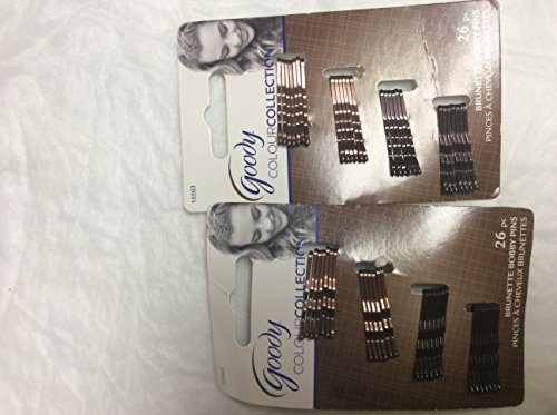 Pack of 2 Goody Goody Colour Collection Brunette Bobby Pins 26 Pcs Per Pack