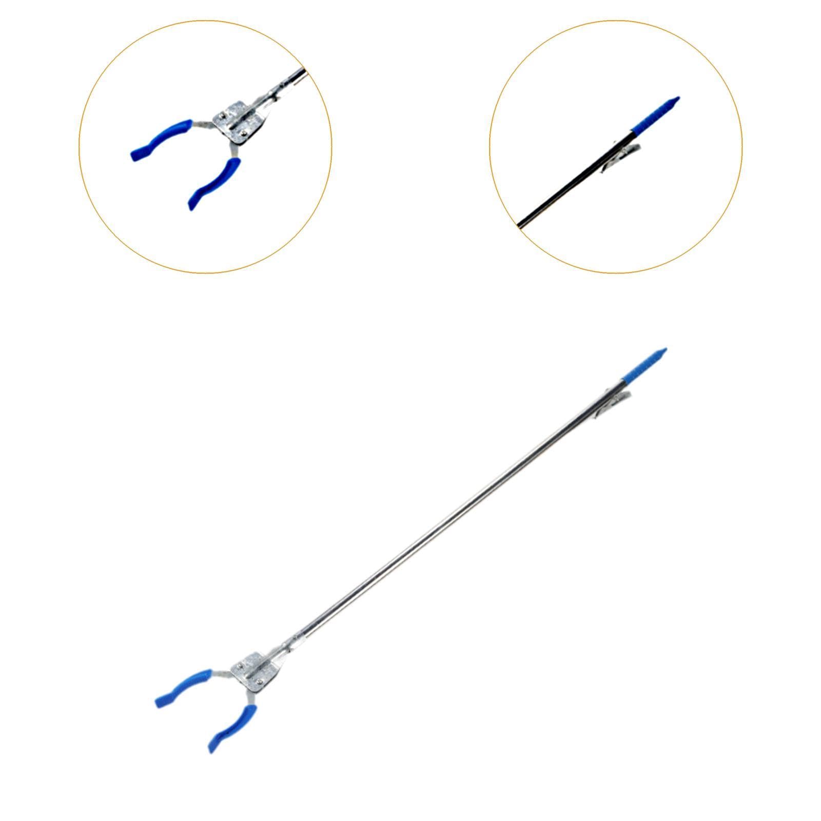 Pinza Recolectora Basura Pinza Recogedora de Residuos Herramienta de Alcance Largo Pinza Ergonómica de Acero Inoxidable Diseño Ligero y Mordaza Firme, Azul