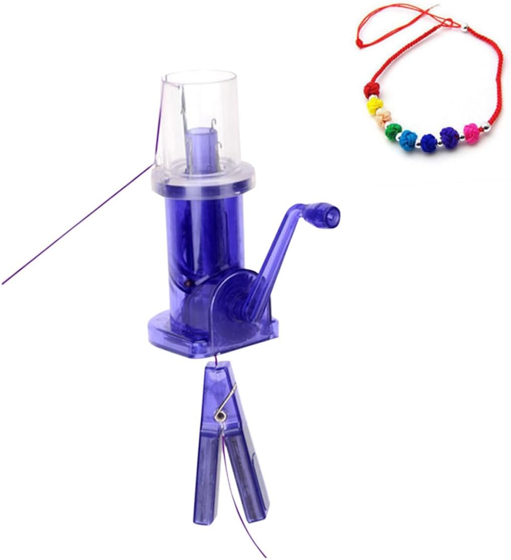 TOPPERFUN Hand Manual Knitting Machine DIY Spool Knitter Tool for Home Crafting Easy Use Wool Winder for Beginners and Experienced Knitters Blue