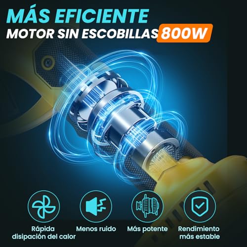 Miniatura 4 de Tijeras De Podar Eléctricas 50mm, Eficacia Tijeras De Podar Bateria Para Makita Con 2 Baterías 21v 2000mah, Pantalla Lcd, 800w Motor Sin Escobillas, Ergonomía, Para Podarárboles,Olivos,Viñedos