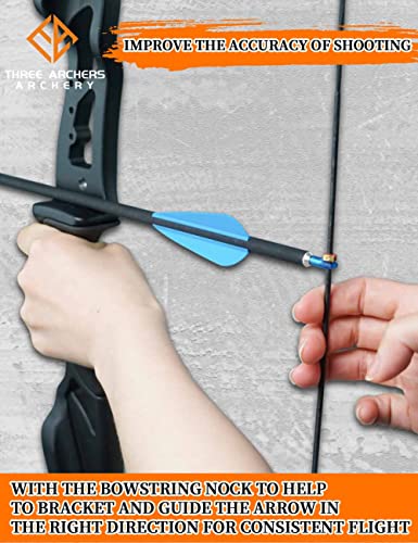 THREE ARCHERS Bogensehnen Nock Punkt Set T-förmiges Bogenquadrat mit Zange für Recurve Bogen Bogenschießen Zubehör