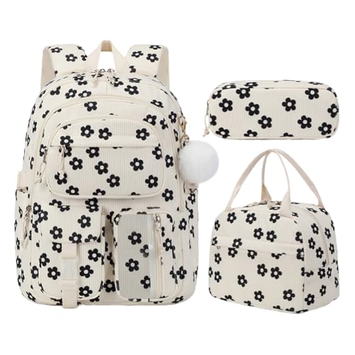 Coquette Backpack Set - Cute Strawberry Backpack 3Pcs Kawaii Aesthetic Daypack with Lunch Bag (C)