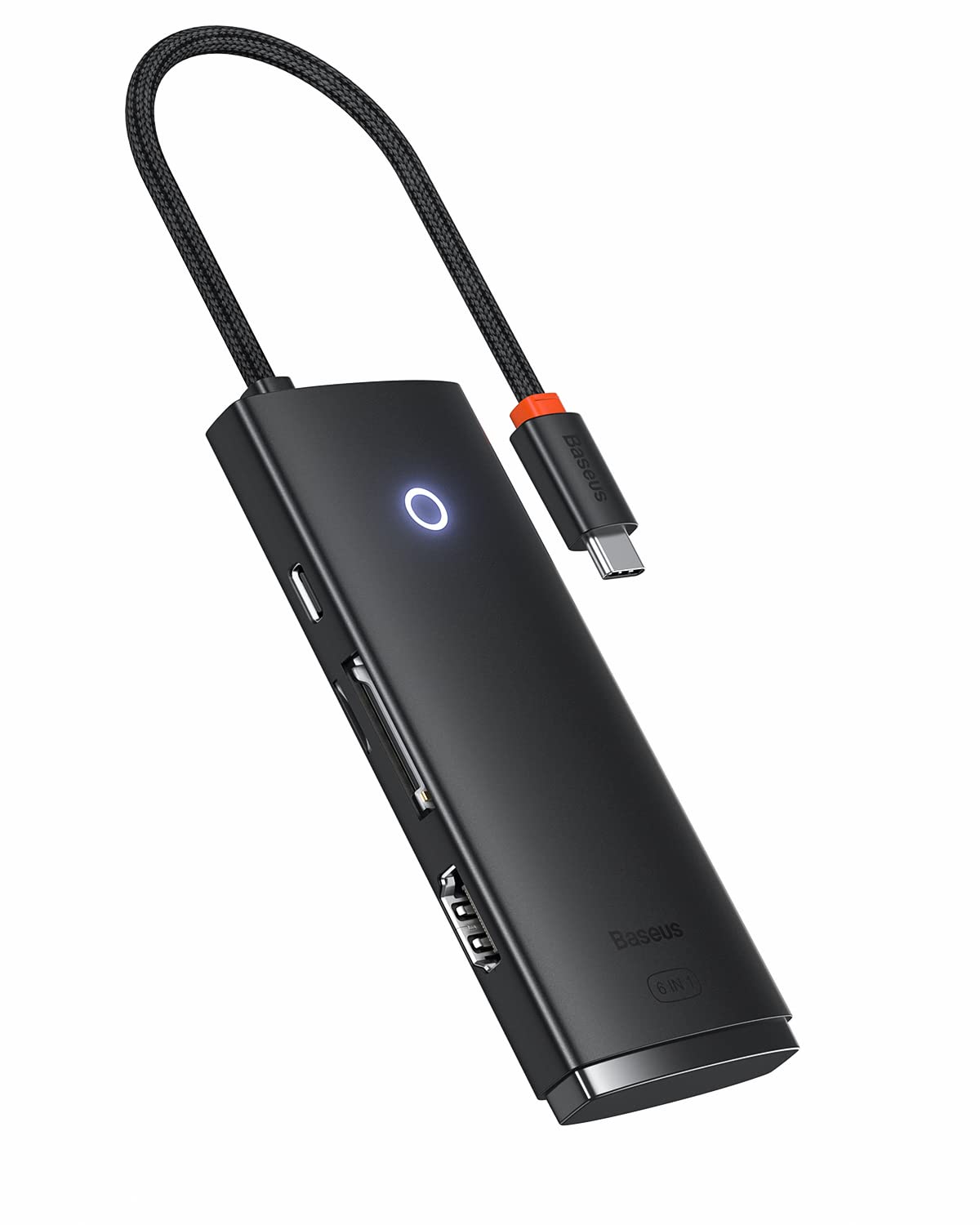 Baseus USB C Hub Laptop Dcoking Station with 4K HDMI, 100W PD, 2*USB 3.0, SD/TF Card Slots, Slim Multiport Adapter Dock for Steam Deck, Switch, MacBook Pro, iPad Mini, Dell, HP and More USB C Devices