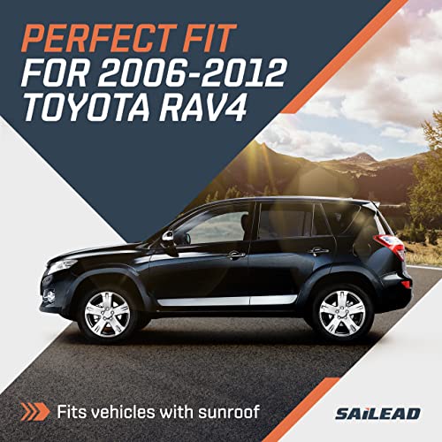 SAILEAD Sun Visor Replacement Compatible with Toyota RAV4 with Sunroof and Light 74320-42501-B2, for Year 2006 2007 2008 2009 2010 2011 2012 (Grey, Left Driver Side)