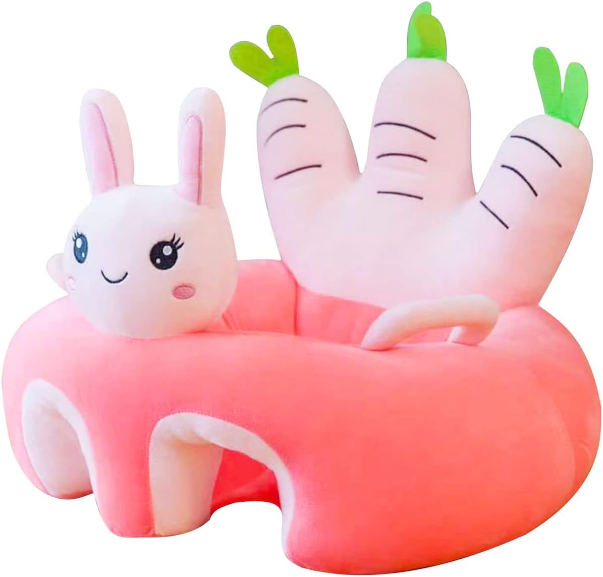 Rehomy Baby Floor Seat Learn to Sit Lounger Cover Cute Plush Baby Learning Sitting Chair Cover for Infants Toddler