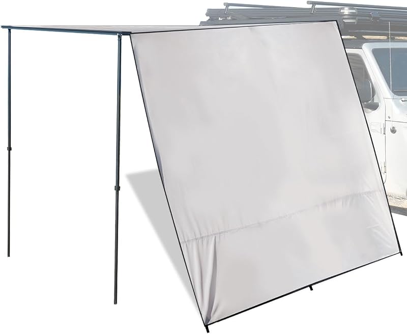 NOVSIGHT Awning Wall Side, 6.6ft x 10ft, 420D PU 3000mm Waterproof Windbreak Extension for Vehicle Awning, UV50+ for Extra Sun Shade and Privacy