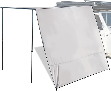 NOVSIGHT Awning Wall Side, 6.6ft x 10ft, 420D PU 3000mm Waterproof Windbreak Extension for Vehicle Awning, UV50+ for Extra Sun Shade and Privacy