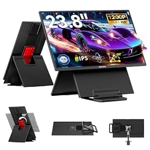 Blackview 24" Full HD 1080P 100Hz laptopuitbreidingsscherm, IPS gamingmonitor, 90° draaibare en verstelbare inklapbare standaard, geschikt voor laptops, desktops, MacBook, PS4/5, VESA-compatibel