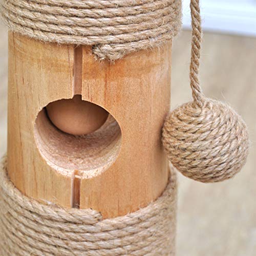 Katzenkratzbaum Stacy VOSS.PET Katzenkratzturm mit Juteseil und Spielzeug