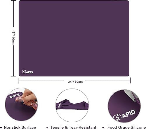 Miniatura 2 de Sapid Hoja de silicona extra grande para manualidades, alfombrillas de silicona gruesa para fundición de joyas, alfombrilla de silicona