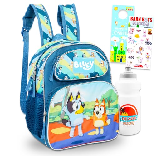 Bluey Mini Backpack for Kids - Bundle with 12