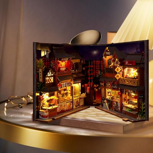 Insert de bibliothèque 3D haut de gamme style chinois avec LED - 2