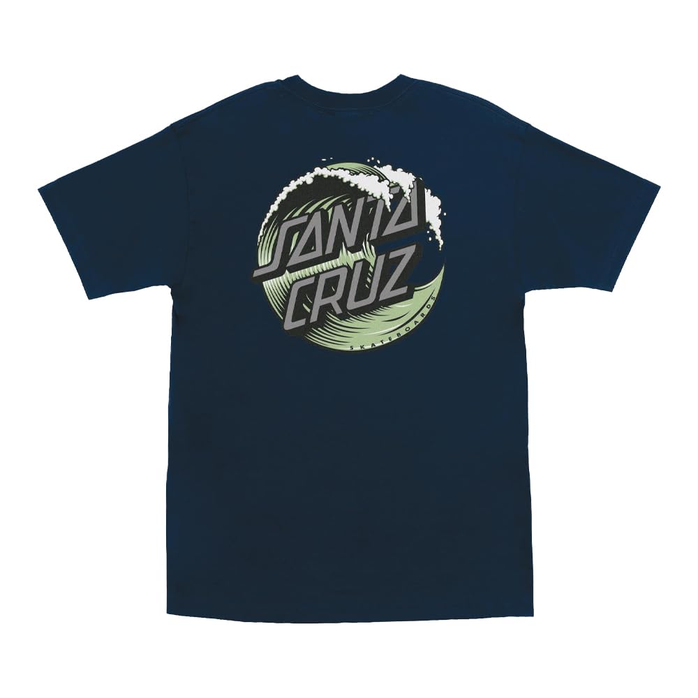 SANTA CRUZWave Dot S/S Heavyweight T-Shirt Navy w/Seafoam XXL Mens