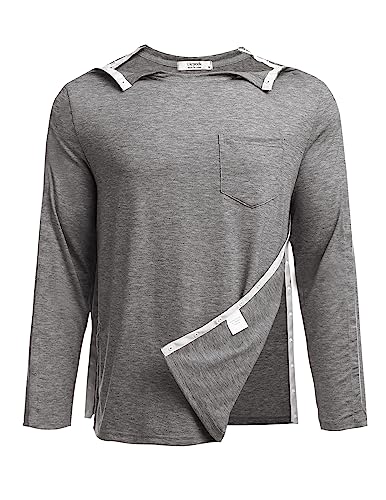 Chemise de récupération chirurgicale homme à manches longues idéale pour le repos à la maison