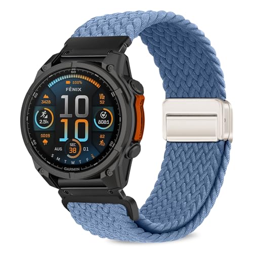 [VanHooc] Quickfit 26mm �o���h Garmin Fenix 8 /8 Pro 51mm /Quatix 8 /Tactix 8 51mm /Enduro 3 �i�C���� �N�C�b�N�t�B�b�g �u���C�f�b�h �ґg �L�k�� �}�O�l�b�g �o�b�N��