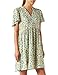 Produktbild JdY Women's JDYSTARR Life S/S V-Neck Dress WVN Kleid, Cloud Dancer/AOP:Greenbriar & APRICOT Flowers, 36