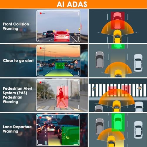 Image of YOURKARTS.COM T18 4K Touch Screen Dual Dash Cam with WiFi, GPS Logger, ADAS, G-Sensor, Parking Mode, Front & Rear Camera, 3m Cable & Charger | 18M Warranty