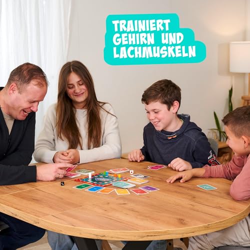 Noris 606062080 - Gegenteil Spiel (Brettspiel ab 10 Jahre) - kombinierbar mit dem Kartenspiel - verrücktes Konzentrationsspiel für Kinder und Erwachsene für 3-6 Spieler