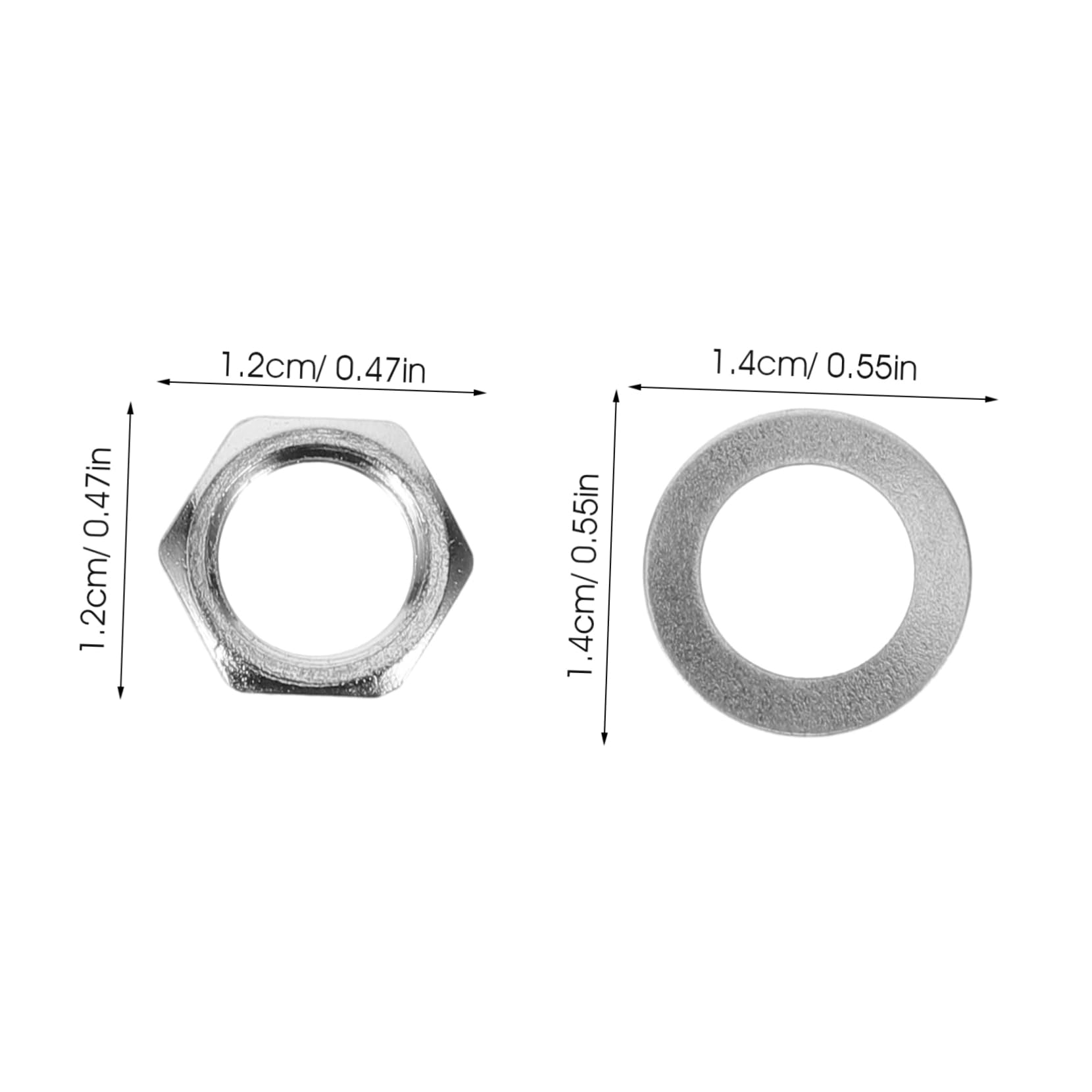 BESTonZON Upgrade Your Guitar Potentiometer Washer and Nut Set Metal for Easy Diy Assembly Tone Enhancement