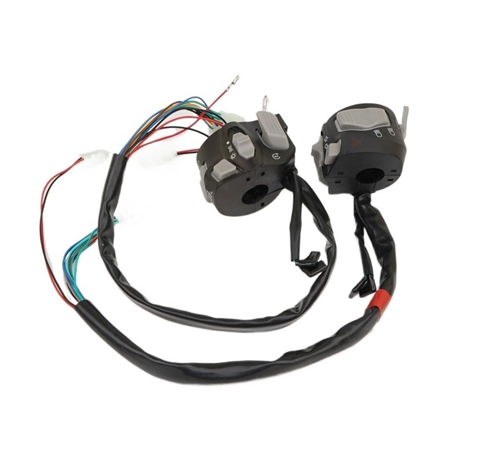 Pulsante interruttore manubri Interruttore Universale Per Manubrio Moto Da 7/8'' 22 Mm, Spia Di Avvertimento, Lampeggiante, Clacson, Pulsante Avviamento E Spegnimento Con LED