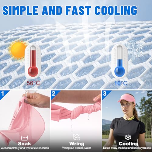 Image of Sukeen Cooling Stretchy Visor Free Size Cool Hat with UV Protection Brim Peak Vizor for Golf,Tennis,Cycling,Running