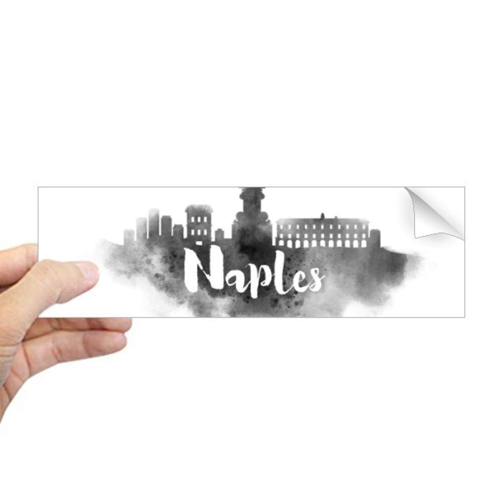 Sticker rectangulaire pour fenêtre Naples Italie décoration adhésive vitrage
