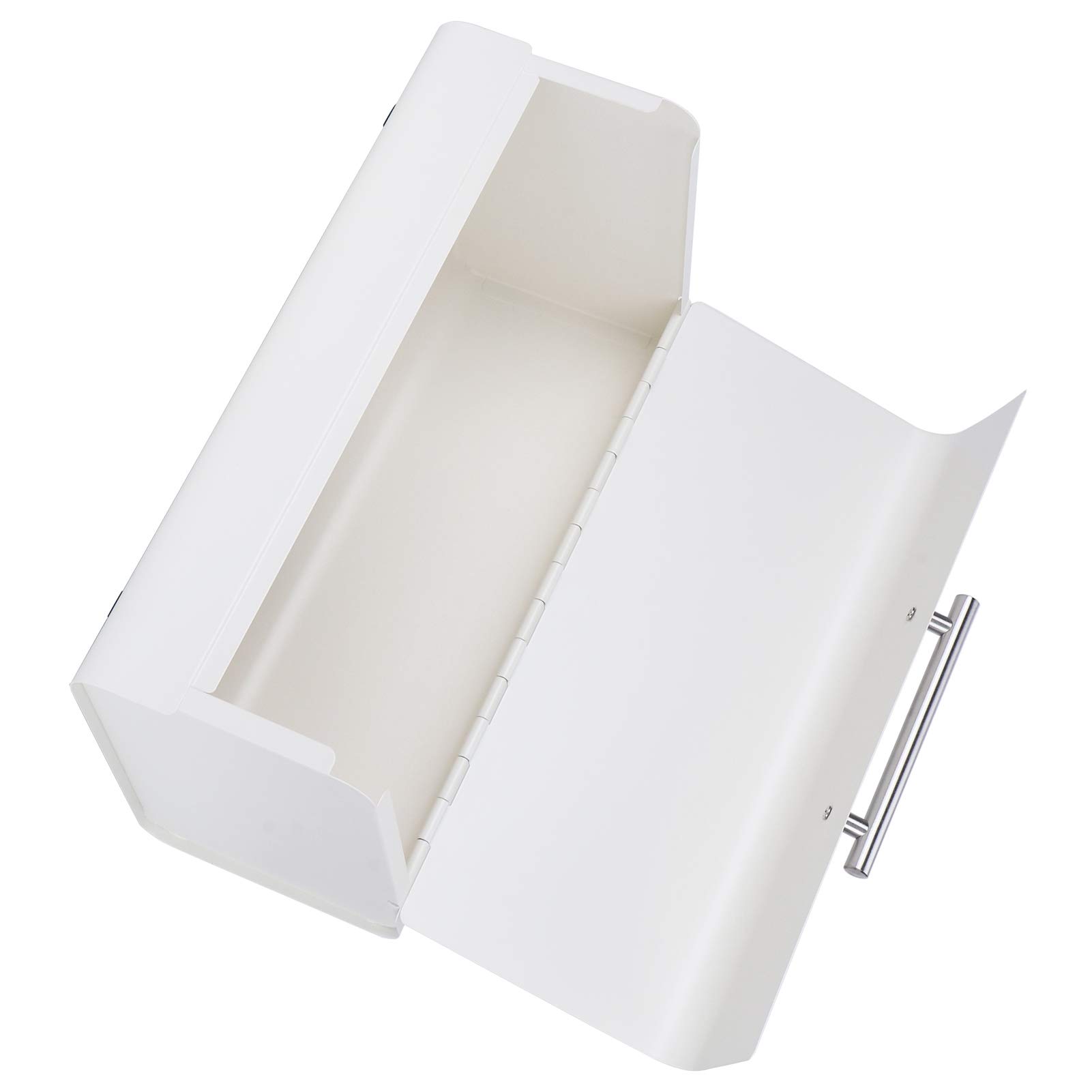Omabeta Organizzatore per Alimenti per Scatola del Pane di Grande capacità per Bancone della, Contenitore per la Conservazione in Metallo Bianco Latte, Pratico e Inodore, Perfetto per i Panettieri