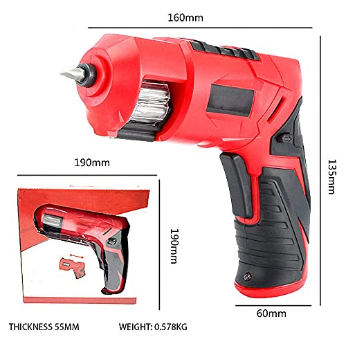 QHYXT Akku-Bohrschrauber, Akku-Bohrschrauber, Akku-Schrauber mit Vorwärts-Die Maschine ist mit Gummi überzogen und liegt bequem in der Hand/mit Lithium-Batterie-Schutzplatte – Bild 7