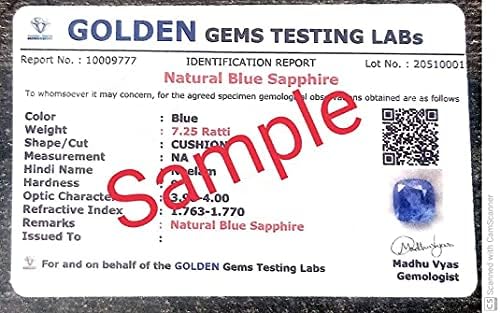 6.00 Ct. 7.00 Ratti Natural Certified Blue Zirconia Stone I Diamond Cut Cubic Zircon Gemstone Aaa+ Quality-B09LVC6MDN