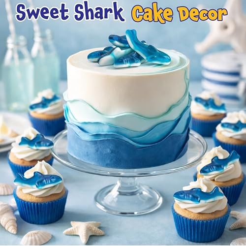 Gummy Sharks, Blue Shark Gummies, Blue Raspberry Candy - 11 Oz Pack - image 6