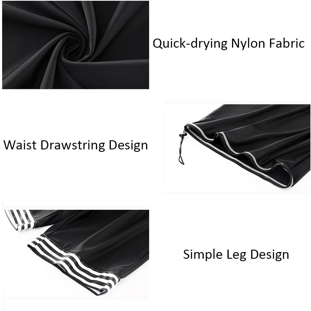 ElzEy Schnell Trocknende Badebekleidung Oberteile + Badeshorts Stärkeres Gummiband Brustbinder Badeanzug für Trans Lesbian Tomboy Transgender-FTM (Color : Black, Size : S)