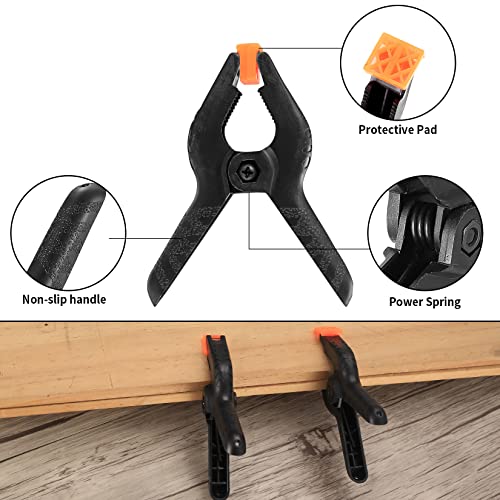 10 Pcs Spring Clamps, 3 inch Heavy Duty Nylon Spring Clips, Woodworking Tension Clamps, Plastic Grip Spring Clips Clamps for DIY Projects, Photo Studios, Photo Background 3 10 Pcs Spring Clamps, 3 inch Heavy Duty Nylon Spring Clips, Woodworking Tension Clamps, Plastic Grip Spring Clips Clamps for DIY Projects, Photo Studios, Photo Background - Image 3