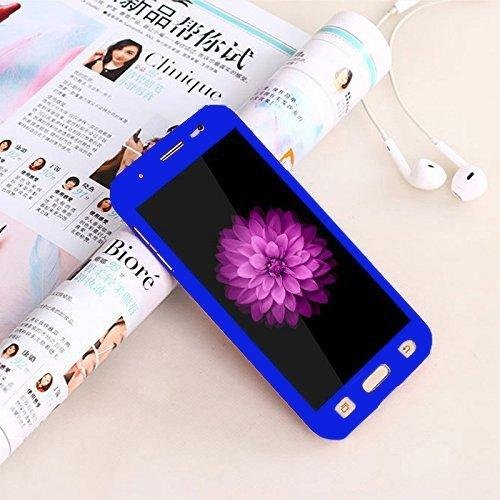 Aarnik 360 Degree Ipaky-Full Body Protection (Front+ Back + Temper Glass) Case Cover Samsung Galaxy J7 Prime - (Blue)