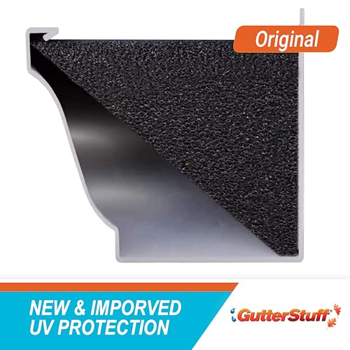 GutterStuff Original Gutter Guard - 4-Inch K Style Foam Gutter Filter Insert with Year Round Leaf Protection & Easy DIY Installation - GSK432-2 - Thumbnail 2