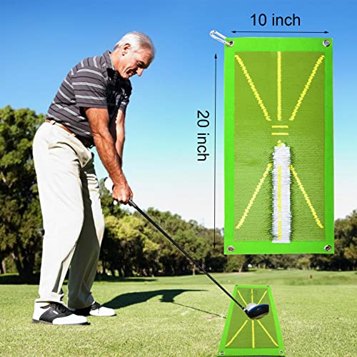 Golf Training Mat For Swing Detection Batting, Golf Practice Impact Mats, Path Feedback And Posture Correct Golf Hitting Mat, Golf Training Aid Equipment Indoor/Outdoor #TOP1